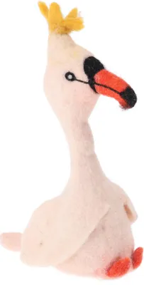 Produktbild von Filz Eierwärmer, Handgemachte Filzdekoration aus Nepal, Filztier - König Schwan, Creme-weiß, Filz,Wolle, 19*11*9 cm, Filz Eierwärmer