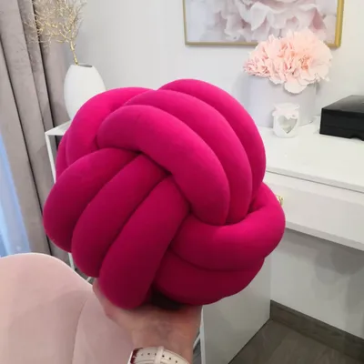 Produktbild von Knot Pillow Kissen / Größe 33cm x 33cm / Viele Farben zur Auswahl / Dekoratives Kissen / Kissen / Gebundenes Kissen / Knotenkissen / Skandinavisches Kissen /