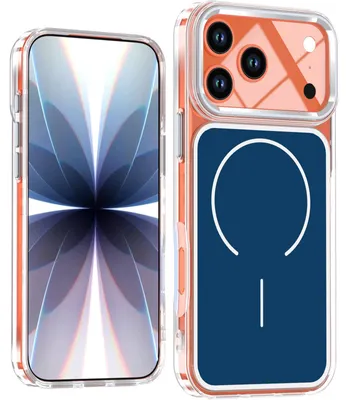 Obrázek produktu pro Magnetické pouzdro pro iPhone 18 Pro Max, tenké průhledné nárazuvzdorné pouzdro, kompatibilní s MagSafe Modrá