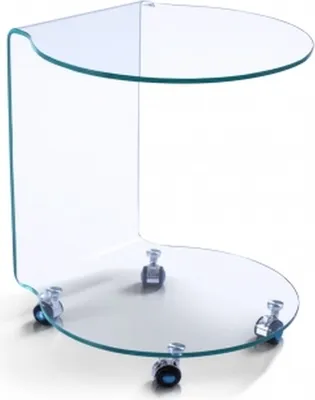 Produktbild von Beistelltisch >7/110< in Klarglas, Glas - 45x60x45cm (BxHxT)