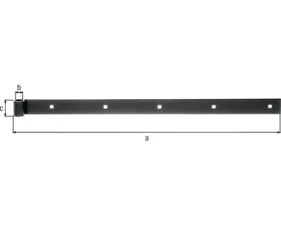 Image de Penture Droite Noire 600mm Résistance Et Esthétique Pour Portails - Alberts