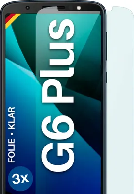 Produktbild von moex® 3x Schutzfolie kompatibel mit Motorola Moto G6 Plus - Displayschutzfolie dünn Folie, Klar