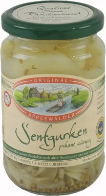 Produktbild von Krügermanns Original Spreewälder Senfgurken (370 ml Glas)