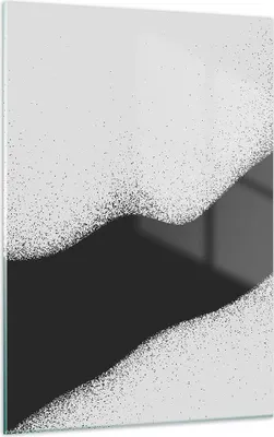 Produktbild von Bilder auf glas - Einteilig - Schwarz Staub Weiß - 50x70cm - Glasbilder - Wandbilder - Bilder - zum Aufhängen bereit - Wanddekoration aus Glas - Glas Bilder - Wandbild auf Glas - GPA50x70-4744