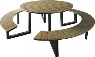 Picknickset Arezzo rund Aluminium