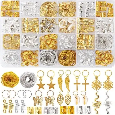 Produktbild von Dreadlocks Haar Clips Spiral Schmuck Metall 230 Stück