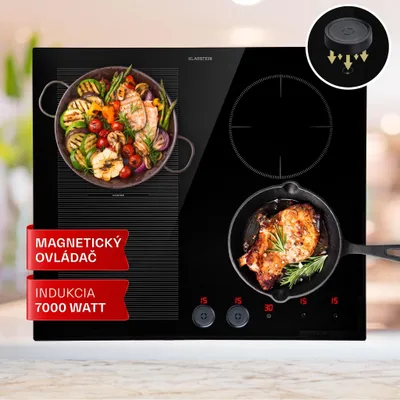 Obrázok produktu pre Klarstein indukčná varná doska, 4 platne, vstavaná, 7000 W, sklokeramická