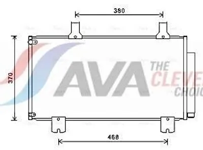 Produktbild von AVA COOLING SYSTEMS HD5247D Kondensator Klimaanlage Klimakondensator für HONDA ACCORD VIII (CU) +Trockner
