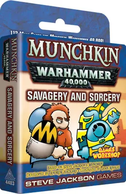 Zdjęcie produktu dla Munchkin Warhammer 40K Savagery and Sorcery - Rozszerzenie do gry karcianej - Edycja ENG