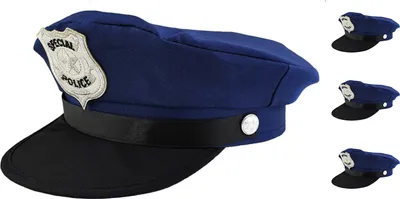 Produktbild von 3er Set Kinder Police Polizei Mütze | Blau