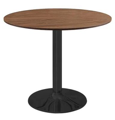 Produktbild von Runder Esstisch VICTORY 70 cm – BROWN, moderner Küchentisch mit Metallfuß, skandinavisches Design