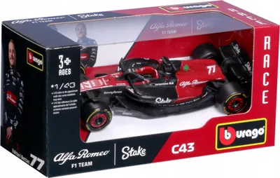 Image de Bburago 18-38085B - Maquette de voiture - F1 Alfa Romeo C43 '23 #77 Bottas (échelle 1:43) Formule 1