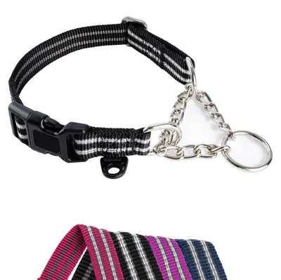 Productafbeelding van Solidchoice - Half Choke Hondenhalsband met Veiligheidssluiting voor Kleine en Middelgrote Honden