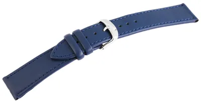 Produktbild von Echtleder-Uhrenarmband, dunkelblau, 12 mm - 26 mm
