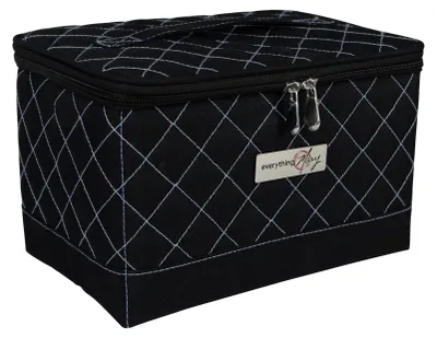 Imagen del producto de Caja organizadora para kits de costura, plegable, acolchada, de color y azul, 1 unidad, para accesorios de costura