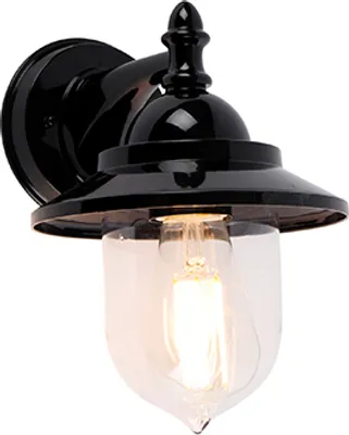 Zdjęcie produktu dla Klasyczna lampa ścienna zewnętrzna czarna IP44 - Oxford