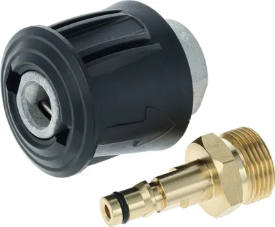 Produktbild von vhbw 2-tlg. Adapter-Set Quick Connect-Anschluss auf M22 Gewinde kompatibel mit Kärcher K 2, 7, 4, 5, 3 Hochdruckreiniger - Schnellkupplung
