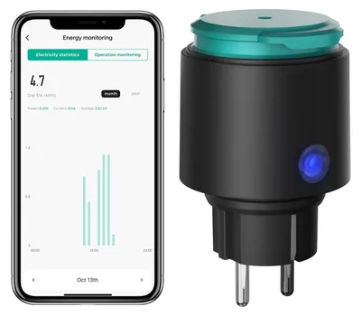 Productafbeelding van Wifi-stopcontact voor Buiten, Smart Plug met Verbruiksmeting, IP44