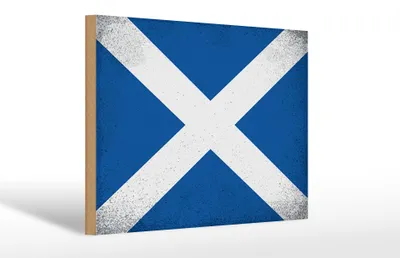 Produktbild von Holzschild Flagge Schottland 30x20cm Flag Scotland Vintage