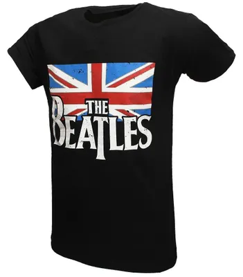 Produktbild von The Beatles Flag Logo Vintage Print T-Shirt – Offizielles Merchandise - XL
