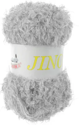 50g Strick-Garn Jino Kuschelgarn Plüschgarn by VLNIKA hellgrau