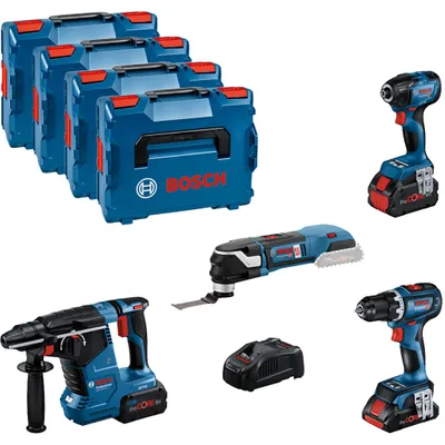 Produktbild von Bosch  Combo Kit 4 tool kit 18V Profi Set Elekriker(GSR,GDX,GBH), 0615990N34