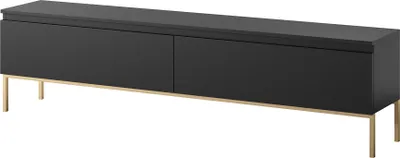 Immagine prodotto di Selsey Bemmi - Mobile TV basso nero con piedini dorati, 175 cm