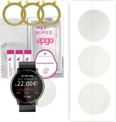 Produktbild von apgo 3 Stück Schutzfolie, Matt, kompatibel mit Colmi ZL02 Smartwatch, Hydrogel Displayschutzfolie mit Positionierhilfe, Displayfolie, robust und kratzfest