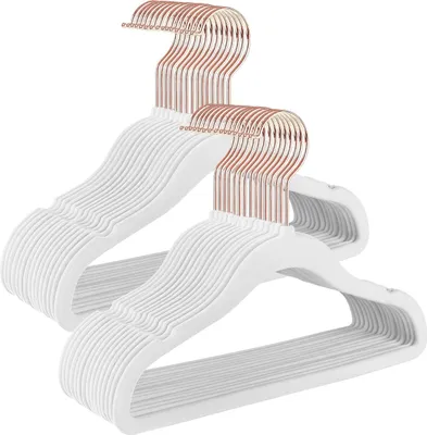 Produktbild von Songmics Kleiderbügel Kinder Samt 50er Set Weiss