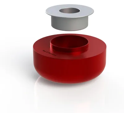 Aluminium Kerzenhalter 3-in-1, rot, Ø 12 cm, für Teelichter & Stumpenkerzen