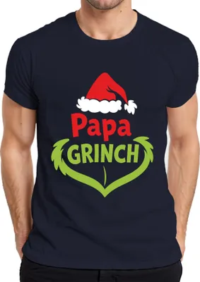 Produktbild von Papa Grinch Weihnachten Lustig Weihnachtsgeschenk Vater Geschenk Herren T-Shirt, Navy, M
