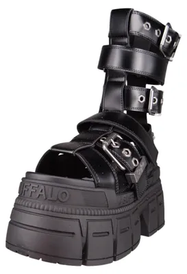 Produktbild von Buffalo Damen Komfort Sandalen Gospher Zeus 1602311 Schwarz