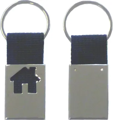 Produktbild von Metall-Schlüsselanhänger "Haus" / Farbe: schwarz