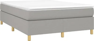 Produktbild von vidaXL Boxspringbettgestell Hellgrau 140x200 cm Stoff