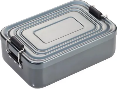 Produktbild von TROIKA #BOX72, Brotdose, Erwachsene/Kinder, Grau, Aluminium, Einfarbig, Rechteckig