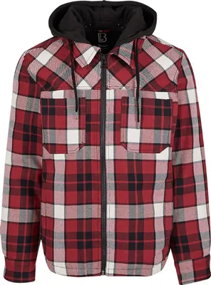 Image de Top Heavy Twill blouson rouge et noir à carreaux, L