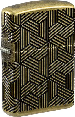 Produktbild von Zippo Benzin-Feuerzeug Messing antik Armor Case Art Deco Pattern 60007445, unbefüllt
