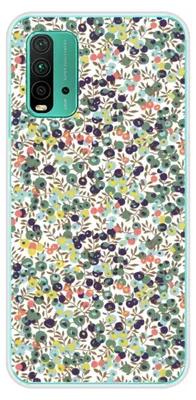 Image de 1001Coques - Coque silicone compatible avec Xiaomi Redmi 9T - Motif liberty wiltshire vert - Design original imprimé en France