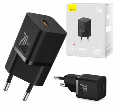 Zdjęcie produktu dla Ładowarka sieciowa Baseus GaN5 Mini PD 20W 1x USB-C czarna