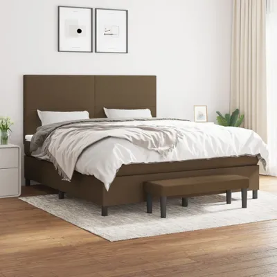Produktbild von Cloris Designermöbel Boxspringbett mit Matratze Dunkelbraun 160x200 cm Stoff 2024 Neu
