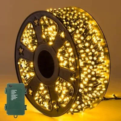 Zdjęcie produktu dla Lampki świąteczne na baterie 25M 1000 LED ciepła biel dekoracja