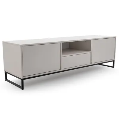 Produktbild von BEAUTYSOFA | TV Schrank GIANA 160 cm – TV Lowboard mit 2 Türen und Schublade, RTV Möbel, TV-Board modern, griffloses Design, Sandbeige