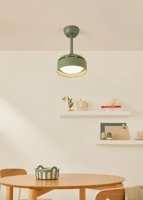 Produktbild von CREATE - WIND CLEAR LAMP - Deckenventilator 40W leise Ø55cm mit einziehbaren Flügeln und LED-Licht