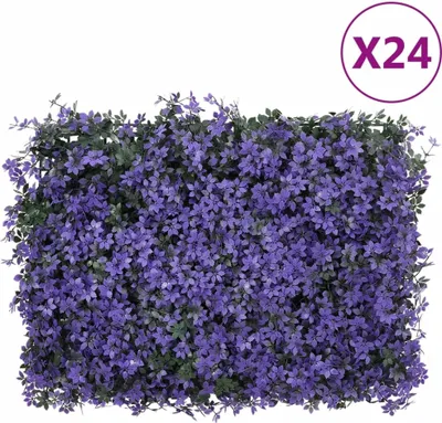 Obrázok produktu pre  Umelý plot z listov 24 ks fialový 40x60 cm