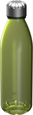 Produktbild von Glasflasche 0,6 Liter auslaufsicher transparent-grün mit Schraubdeckel und Silikonring