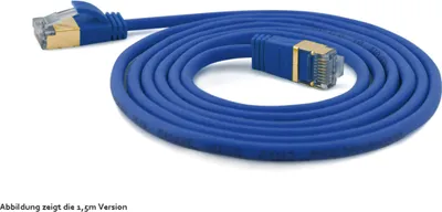 Obrázek produktu pro WANTEC Extra tenký patch kabel CAT7 SSTP - 3 m - Cat7 - S/FTP (S-STP) - RJ-45 - RJ-45 - modrý