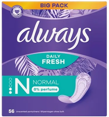 Produktbild von always Slipeinlagen Daily Fresh Normal, 56 St.