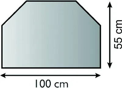 Produktbild von Vorlegeplatte Glas 100x55 cm 6-Eck