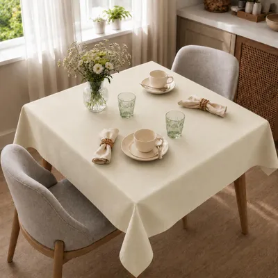 Produktbild von Tischdecke 85 x 85 cm für Küche & Esstisch in Cremeweiß