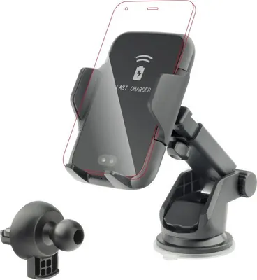 Image de Forcell Support pour voiture pour fente d'aération, pare-brise, tableau de bord Chargeur sans fil Chargeur sans fil pour smartphone